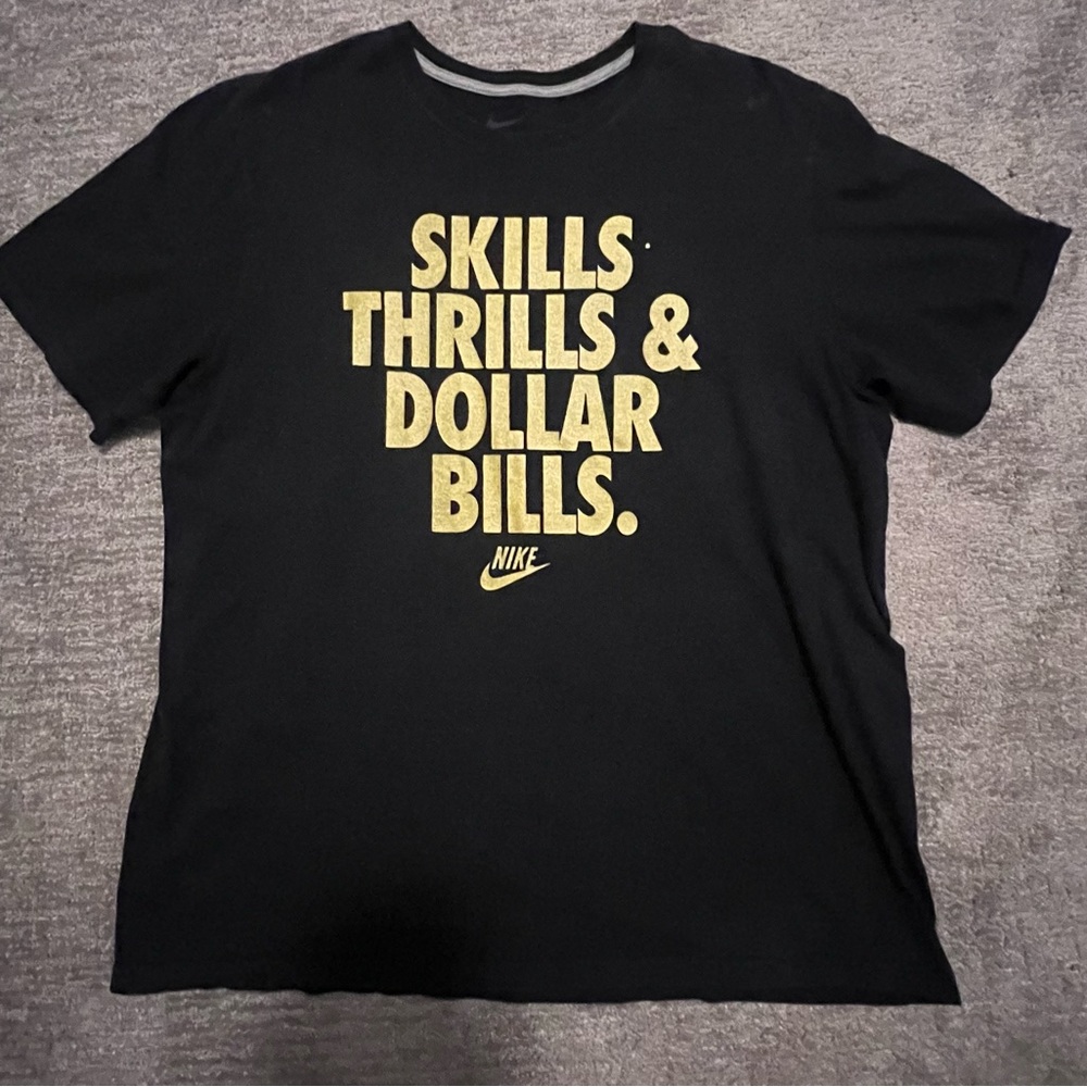 Nike Black T-Shirt with Silver Logo